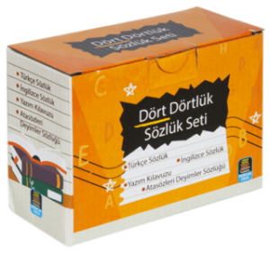 Dört Dörtlük Sözlük Seti ABC İlk ve Orta Öğretim TDK Uyumlu (4 Kitap Kutulu)