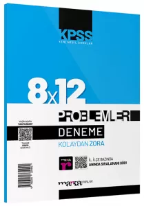 Marka Yayınları KPSS Problemler 8x12 Tamamı Video Çözümlü Deneme