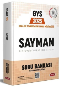 Data Yayınları 2025 Ceza ve Tevkifevleri Sayman GYS Soru Bankası - Karekod Çözümlü