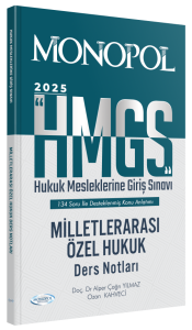 Monopol Yayınları 2025 HMGS Milletlerarası Özel Hukuk Ders Notları