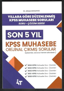 4T Yayınları KPSS A Grubu Muhasebe Orijinal Çıkmış Sorular Son 5 Yıl Çözümlü