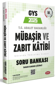 Data Yayınları 2025 GYS Adalet Bakanlığı Mübaşir ve Zabıt Katibi Soru Bankası - Karekod Çözümlü