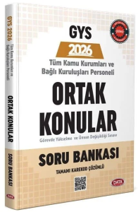 Data Yayınları 2026 Türkiye Kamu Kurumları ve Bağlı Kuruluşları Personeli GYS ve Unvan Değişikliği Ortak Konular Soru Bankası - Karekod Çözümlü