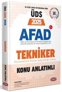 Data Yayınları 2025 AFAD Tekniker - Teknisyen ÜDS Konu Anlatımlı