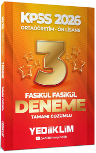 Yediiklim Yayınları 2026 KPSS Ortaöğretim Ön Lisans Genel Yetenek Genel Kültür Tamamı Çözümlü 3 Yıldız Fasikül Deneme
