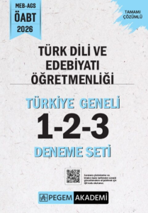 Pegem Yayınları 2026 MEB AGS ÖABT Türk Dili ve Edebiyatı Öğretmenliği Tamamı Çözümlü Türkiye Geneli 1-2-3 Deneme Seti