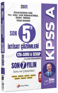 Dizgi Kitap Yayınları 2026 KPSS A Son 5'li İktisat Son 7 Yıl Tamamı Çözümlü Orijinal Çıkmış Sorular 1. Kitap (2019-2025)