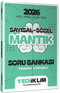 Yediiklim Yayınları 2026 AGS KPSS ALES DGS Sayısal Sözel Mantık Tamamı Çözümlü Soru Bankası