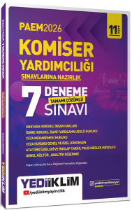 Yediiklim Yayınları 2026 PAEM Komiser Yardımcılığı Sınavlarına Hazırlık Tamamı Çözümlü 7 Deneme Sınavı