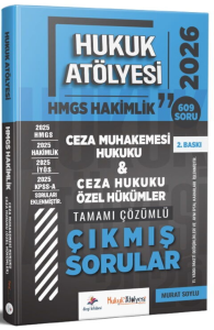 Dizgi Kitap Yayınları 2026 Hukuk Atölyesi Hakimlik HMGS Ceza Muhakemesi Hukuku & Ceza Hukuku Özel Hükümler Tamamı Çözümlü Çıkmış Sorular