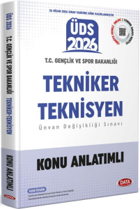 Data Yayınları 2026 T.C. Gençlik ve Spor Bakanlığı Tekniker - Teknisyen ÜDS Konu Anlatımlı