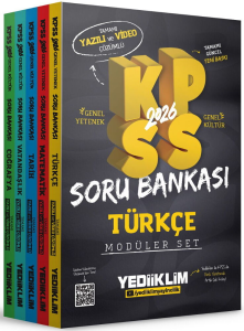 Yediiklim Yayınları 2026 KPSS GY-GK Tamamı Hem Yazılı Hem Video Çözümlü Modüler Set Soru Bankası (5 Kitap)