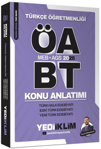 Yediiklim Yayınları 2026 MEB AGS ÖABT Türkçe Öğretmenliği Türk Halk Edebiyatı Eski Türk Edebiyatı Yeni Türk Edebiyatı Konu