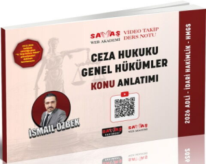 Savaş Yayınları 2026 Adli-İdari Hakimlik HMGS Ceza Hukuku Genel Hükümler Konu Anlatımı