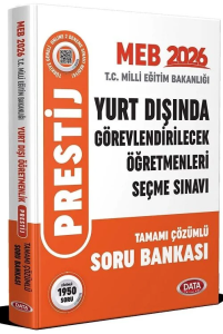 Data Yayınları 2026 MEB Yurt Dışında Görevlendirilecek Öğretmenleri Seçme Sınavı Tamamı Çözümlü Soru Bankası