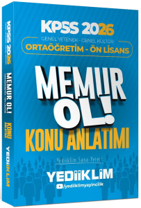 Yediiklim Yayınları 2026 KPSS Ortaöğretim Ön Lisans Genel Yetenek Genel Kültür Memur Ol Konu Anlatımı