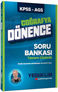 Yediiklim Yayınları KPSS AGS Dönence Coğrafya Tamamı Çözümlü Soru Bankası