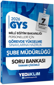 Yediiklim Yayınları 2026 MEB GYS Şube Müdürlüğü Tamamı Çözümlü Soru Bankası