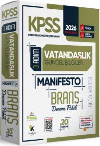 İnformal Yayınları 2026 KPSS Genel Kültür 3 Adım Vatandaşlık Manifesto Dijital Çözümlü 20'li Branş Denemesi