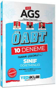 Yediiklim Yayınları 2026 MEB AGS ÖABT Sınıf Öğretmenliği Tamamı Çözümlü 10 Deneme Sınavı