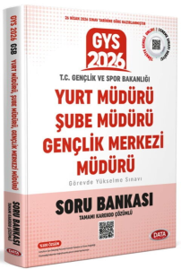 Data Yayınları 2026 T.C. Gençlik ve Spor Bakanlığı Yurt Müdürü - Şube Müdürü - Gençlik Merkezi Müdürü GYS Soru Bankası - Karekod Çözümlü