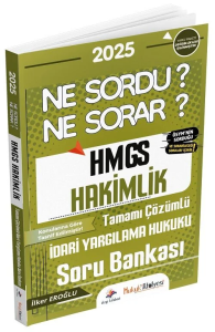 Dizgi Kitap 2025 Hukuk Atölyesi HMGS Hakimlik İdari Yargılama Hukuku Ne Sordu Ne Sorar Soru Bankası Çözümlü