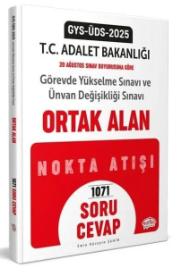 Editör Yayınları 2025 Adalet Bakanlığı GYS-UDS Ortak Alan  Nokta Atışı Soru-Cevap