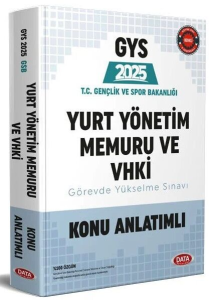 Data Yayınları 2025 T.C. Gençlik ve Spor Bakanlığı  Yurt Yönetim Memuru ve VHKİ GYS Konu Anlatımlı