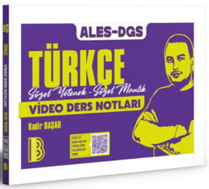 Benim Hocam Yayınları 2026 ALES - DGS Türkçe Sözel Yetenek - Sözel Mantık Video Ders Notları