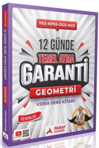 Paraf Akademi TYT AYT KPSS DGS ALES 12 Günde Temel Atma Garanti Geometri Video Ders Kitabı