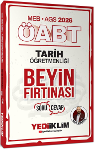 Yediiklim Yayınları 2026 MEB AGS ÖABT Tarih Öğretmenliği Beyin Fırtınası Soru Cevap
