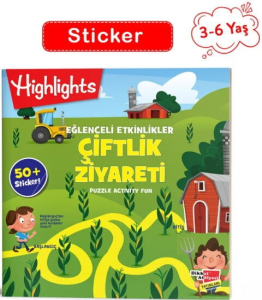 Dikkat Atölyesi Yayınları Sticker Eğlenceli Etkinliklerle Hikayeli Bulmacalar Çiftlik Ziyareti