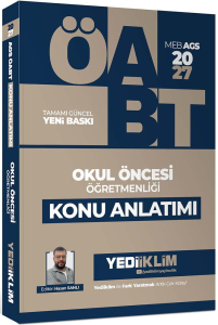 Yediiklim Yayınları 2027 MEB AGS ÖABT Okul Öncesi Öğretmenliği Konu Anlatımı