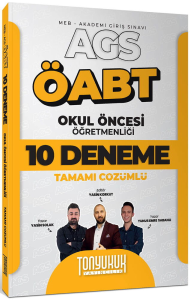 Tonyukuk Yayıncılık MEB AGS ÖABT Okul Öncesi Öğretmenliği Tamamı Çözümlü 10 Deneme Sınavı