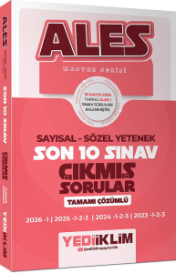 Yediiklim Yayınları 2026 ALES Master Serisi Sayısal Sözel Yetenek Tamamı Çözümlü Son 10 Sınav Çıkmış Sorular