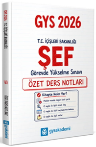 GYS Akademi 2026 T.C. İçişleri Bakanlığı Şef GYS Özet Ders Notları