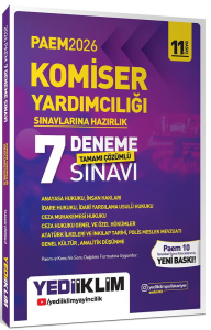 Yediiklim Yayınları 2026 PAEM Komiser Yardımcılığı Sınavlarına Hazırlık Tamamı Çözümlü 7 Deneme Sınavı