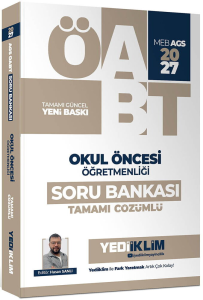 Yediiklim Yayınları 2027 MEB AGS ÖABT Okul Öncesi Öğretmenliği Tamamı Çözümlü Soru Bankası