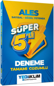Yediiklim Yayınları 2027 ALES Tamamı Çözümlü Süper 5'li Deneme