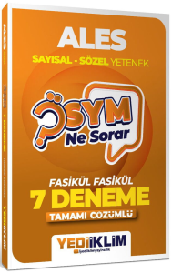 Yediiklim Yayınları 2027 ÖSYM Ne Sorar ALES Tamamı Çözümlü Fasikül Fasikül 7 Deneme