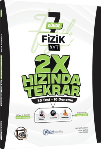 Fizipedia Yayınları AYT Fizik 7 Günde 2X Hızında Tekrar Deneme
