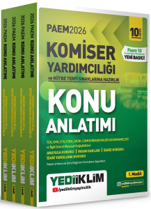 Yediiklim Yayınları 2026 PAEM Komiser Yardımcılığı ve Rütbe Terfi Sınavlarına Hazırlık Konu Anlatımı Seti 4 Modül