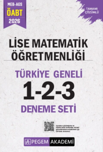 Pegem Yayınları 2026 MEB AGS ÖABT Lise Matematik Öğretmenliği Tamamı Çözümlü Türkiye Geneli 1-2-3 Deneme Seti