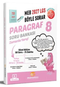 Sinan Kuzucu Yayınları 2027 8. Sınıf Paragraf Soru Bankası