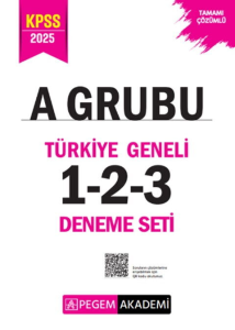 Pegem Yayınları 2025 KPSS A Grubu Tamamı Çözümlü Türkiye Geneli 1-2-3 (3'lü Deneme Seti)