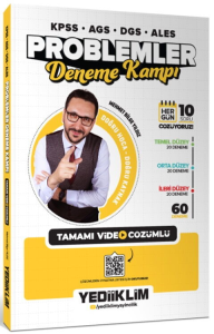 Yediiklim Yayınları KPSS-AGS-DGS-ALES Problemler Tamamı Video Çözümlü Deneme Kampı