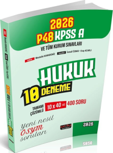 Savaş Yayınları 2026 P48 KPSS A Grubu Hukuk 10 Deneme Tamamı Çözümlü