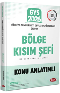 Data Yayınları 2026 TCDD GYS Bölge Kısım Şefi Konu Anlatımlı