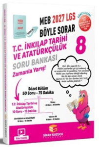 Sinan Kuzucu Yayınları 2027 8. Sınıf T.C. İnkılap Tarihi ve Atatürkçülük Soru Bankası