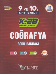 Limit Yayınları TYT 9. ve 10. Sınıf Tekrarı Coğrafya K-28 Maarif Model Soru Bankası
